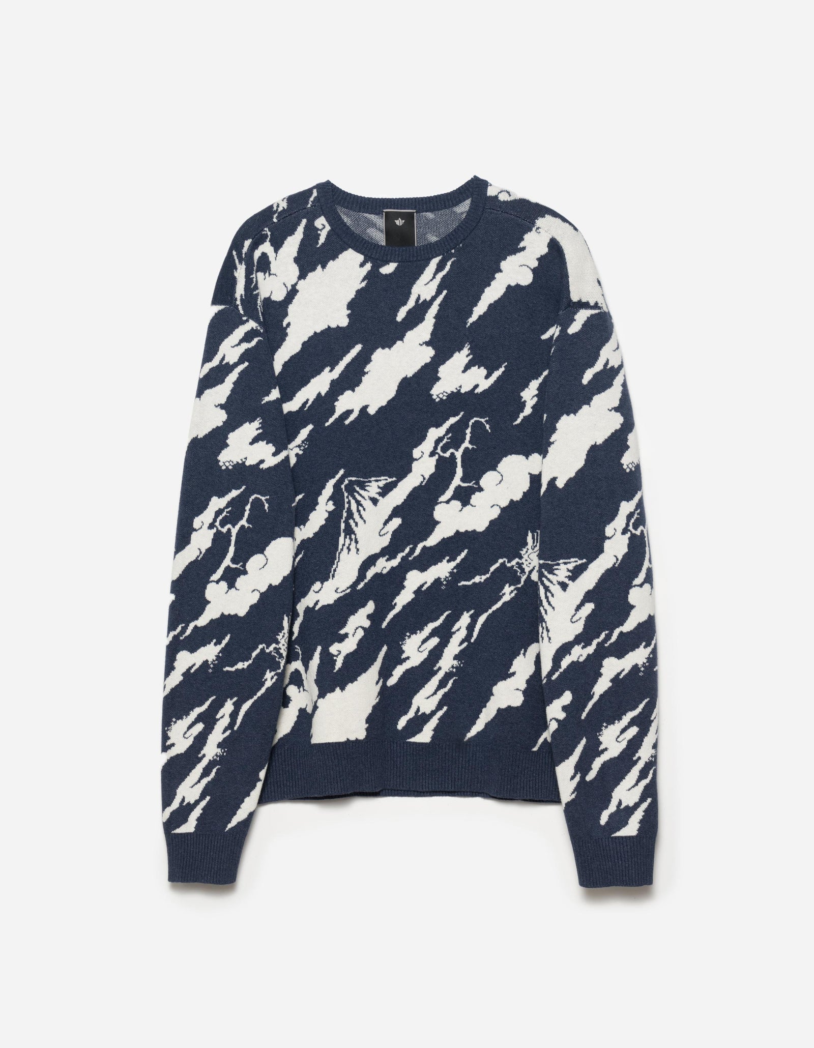 1485 Knitted Camo Crew Sweat Indigo