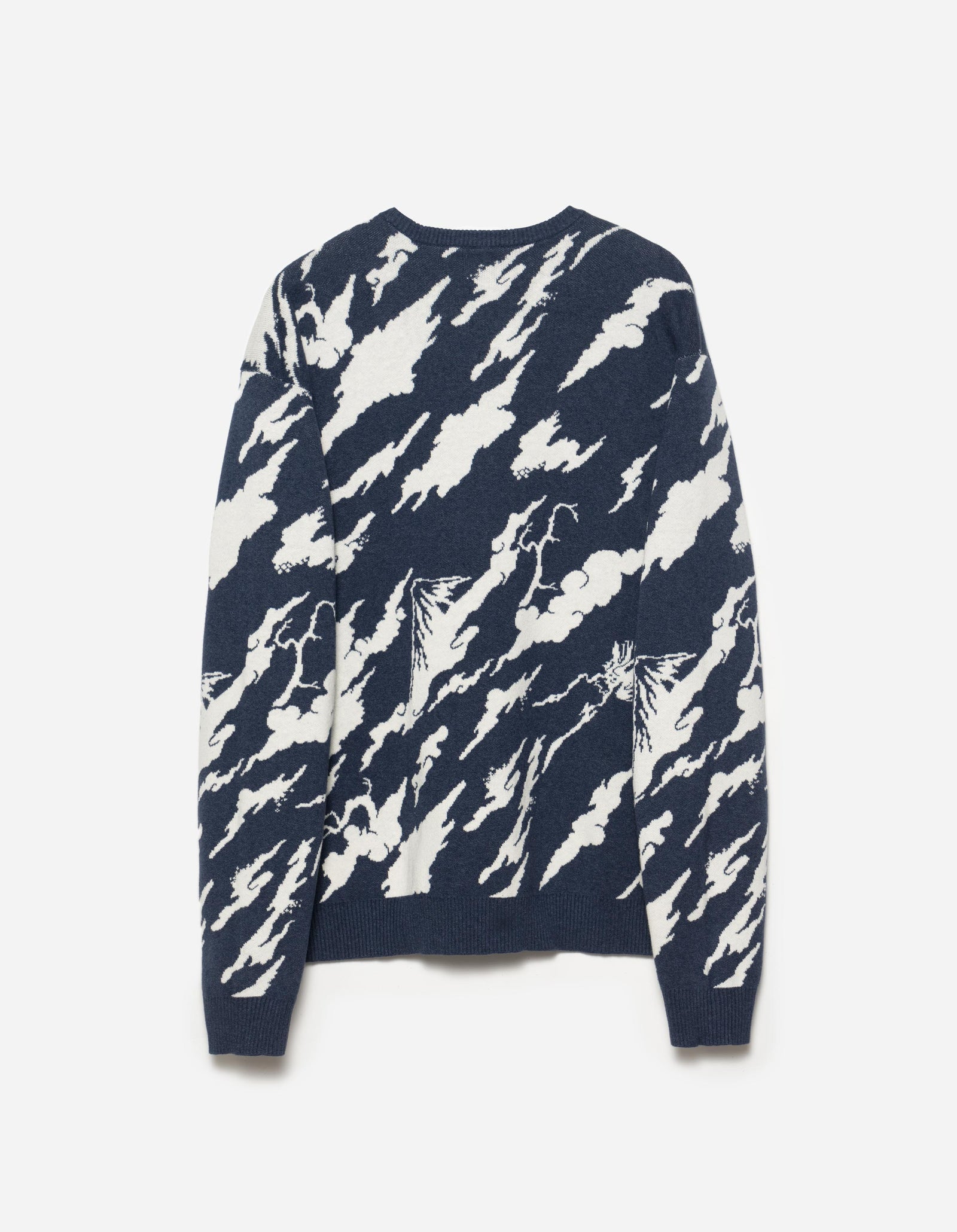 1485 Knitted Camo Crew Sweat Indigo