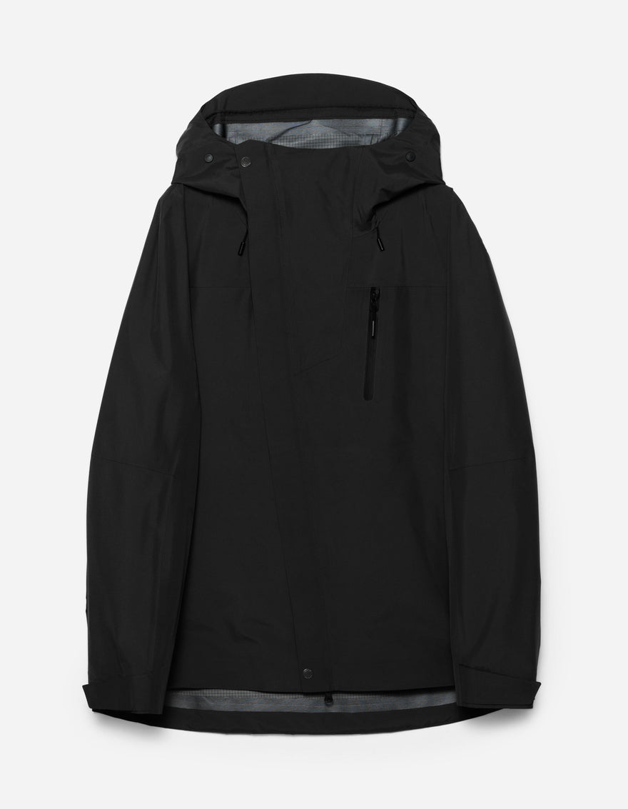 7185 Waterproof 3L Asym Storm Parka Black