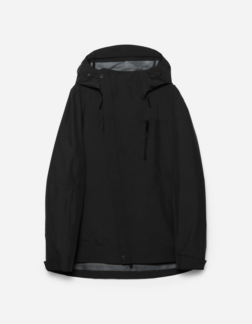 7185 Waterproof 3L Asym Storm Parka Black