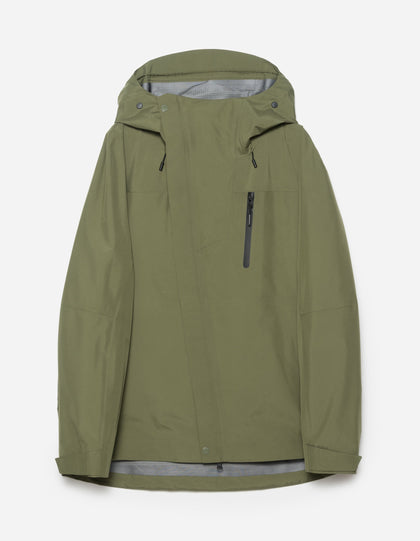 7185 Waterproof 3L Asym Storm Parka Olive OG-107F