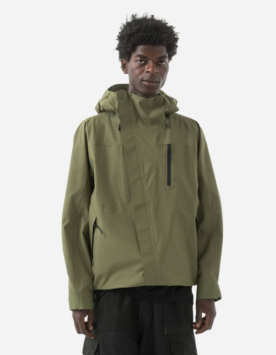 7185 Waterproof 3L Asym Storm Parka Olive OG-107F