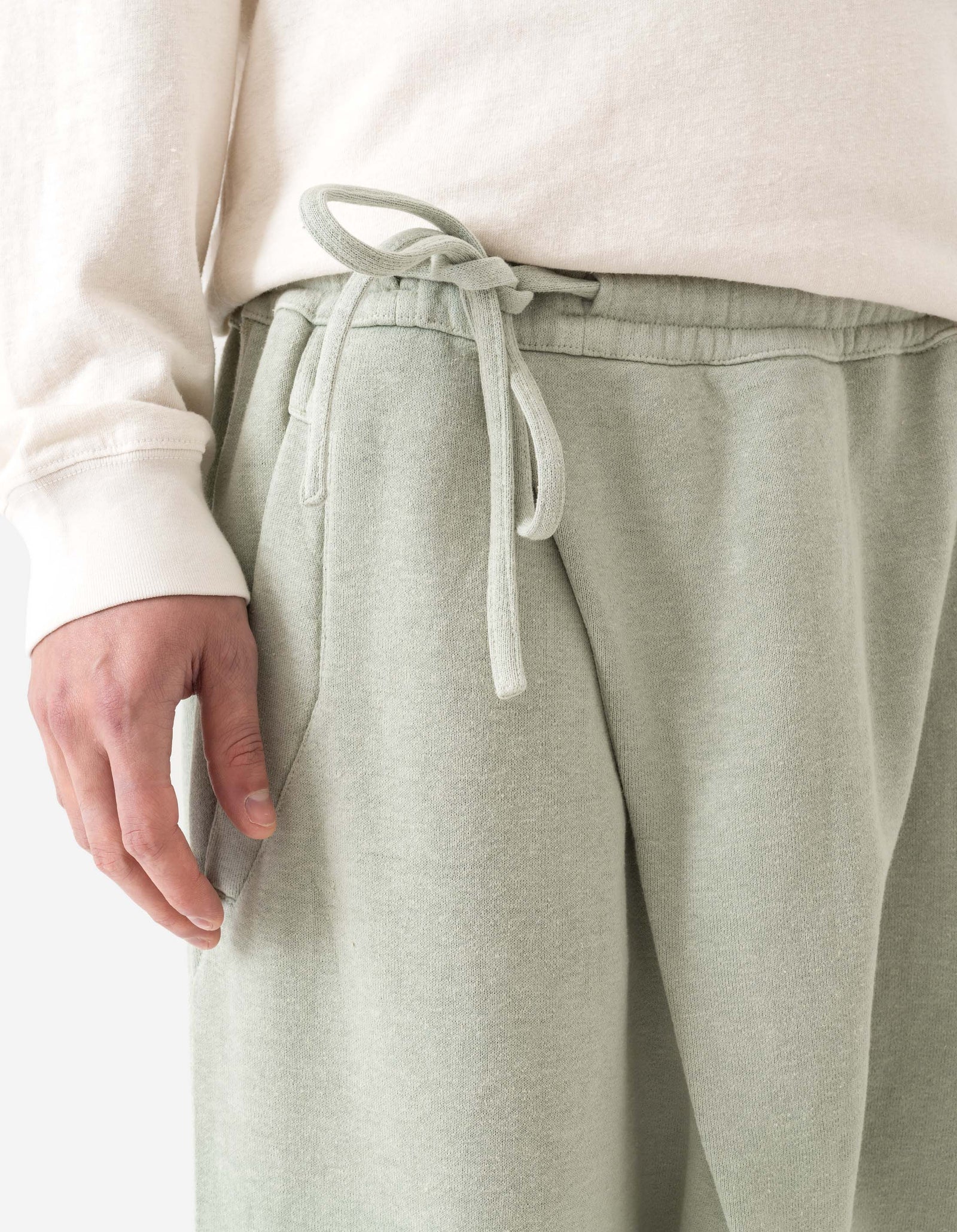 5232 Asym Low Hemp Sweatpants Sage