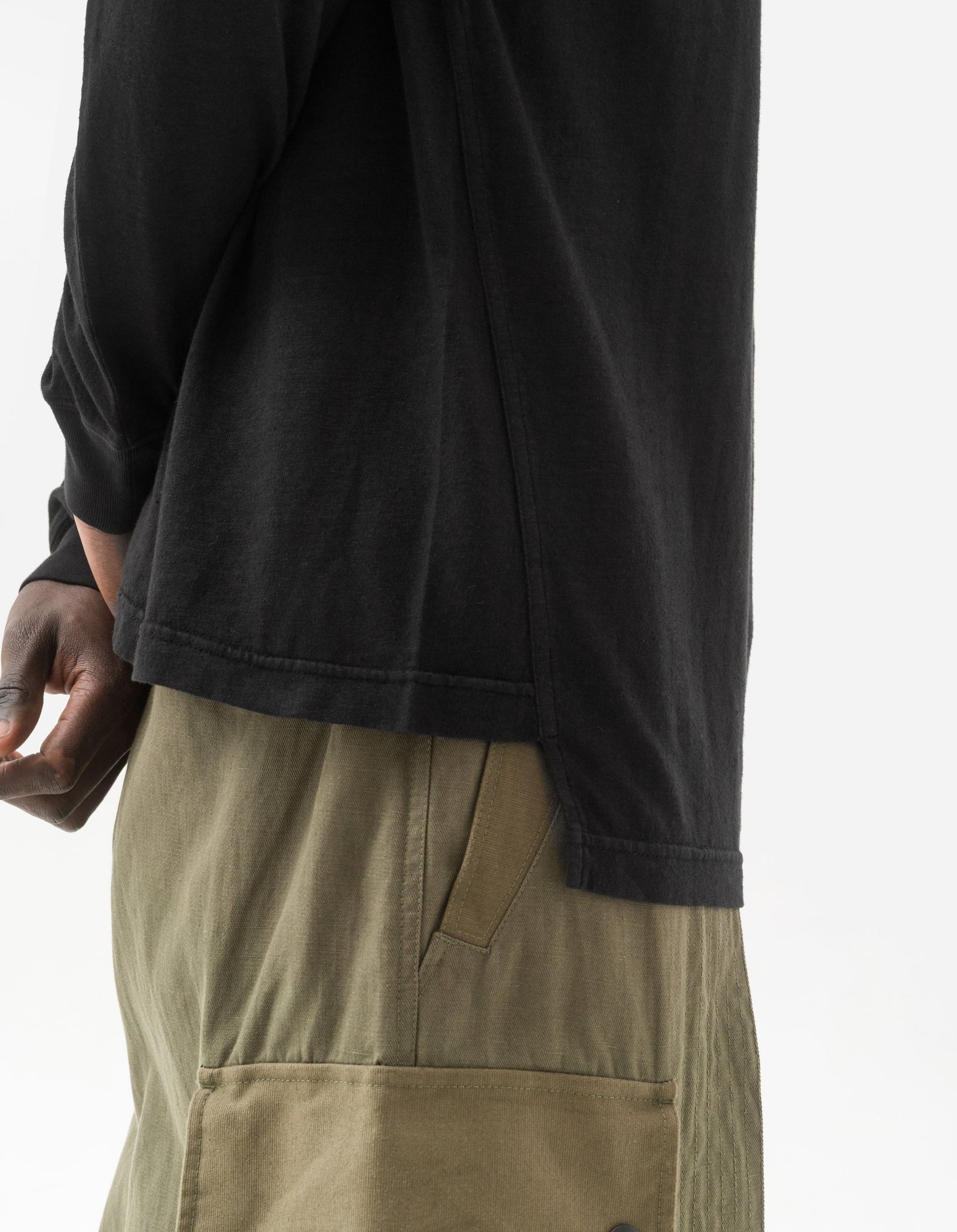 6001 Monk Organic Hemp L/S T-Shirt Black