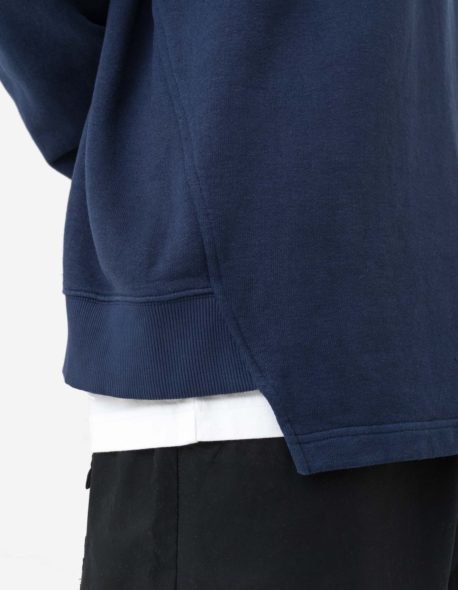 6002 Asym Monk Organic Crew Sweat Navy Blueprint