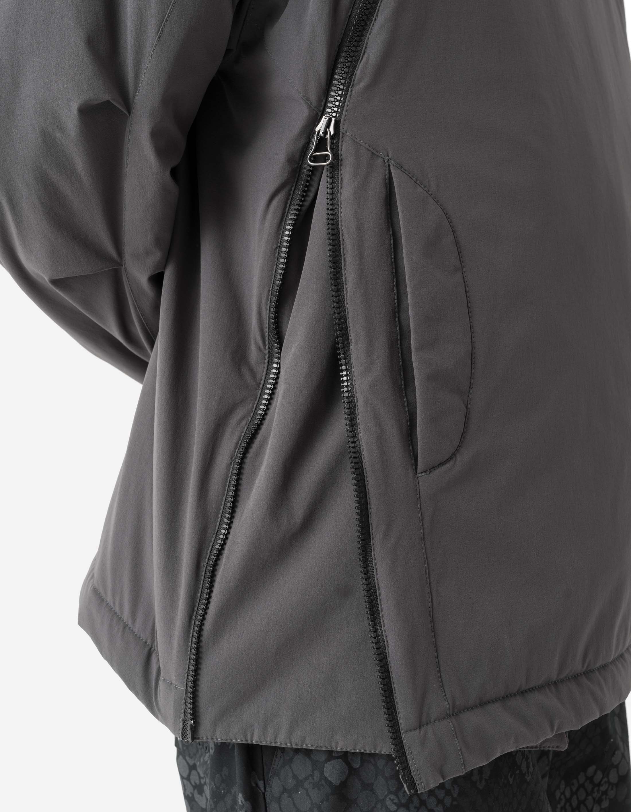 6023 Oversized Asym Padded Hoody Charcoal – Maharishi