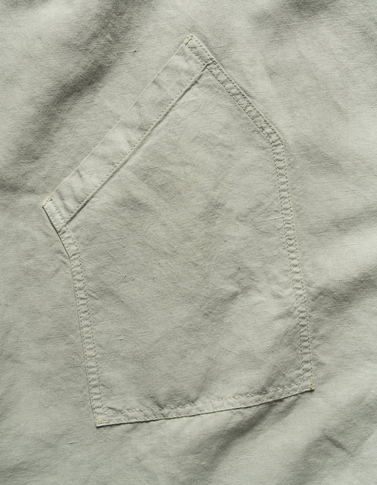 6079 Asym Monk Hemp Shirt Sage