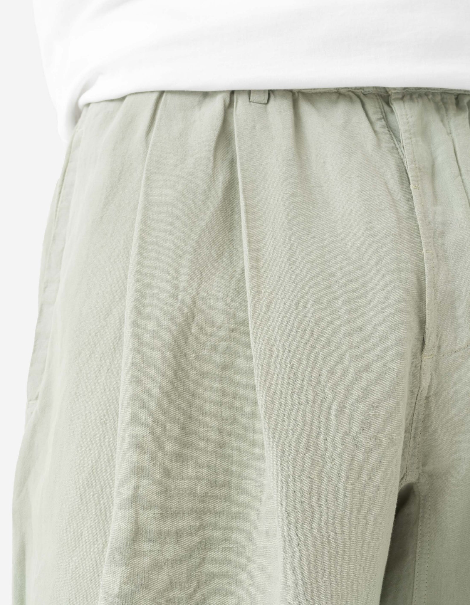 6081 Hemp Pleated Track Pants Sage
