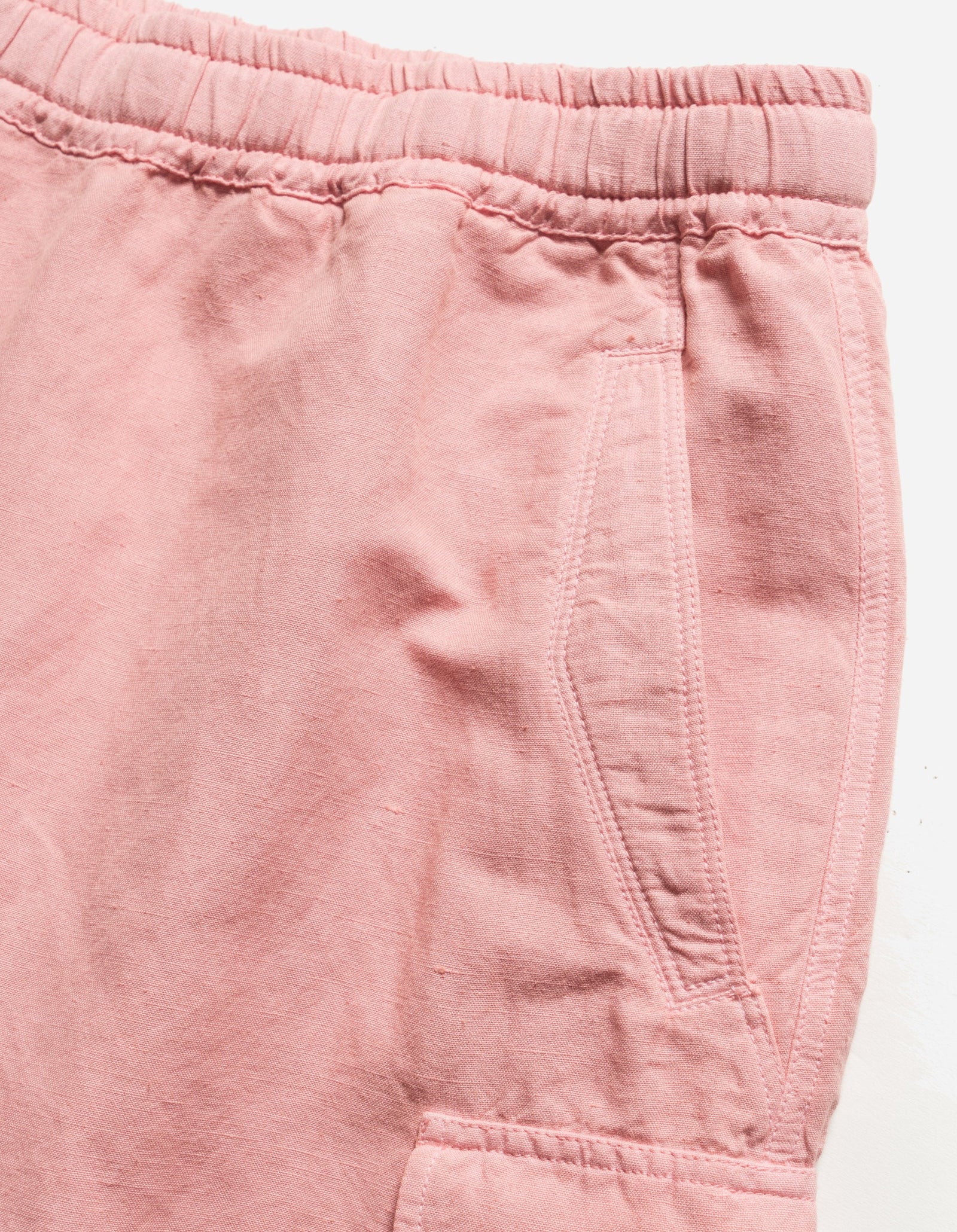 6082 Hemp Cargo Asym Track Shorts Pink