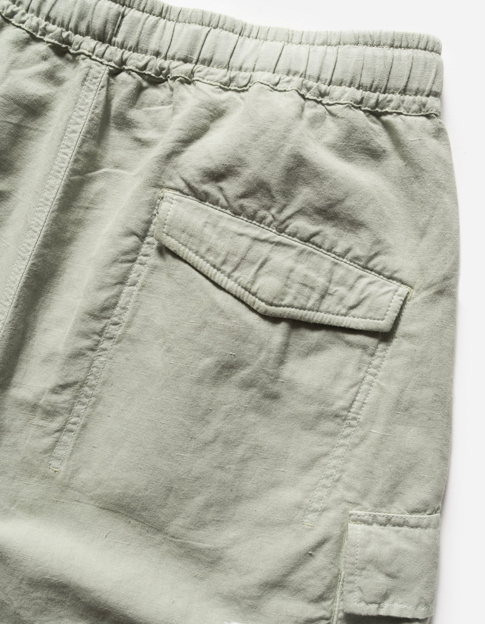 6082 Hemp Cargo Asym Track Shorts Sage