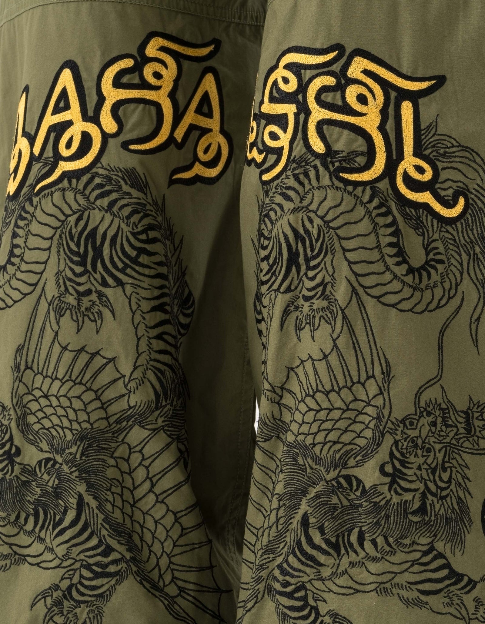 6092 Muay Thai Tiger Dragon Snopants Olive OG-107F