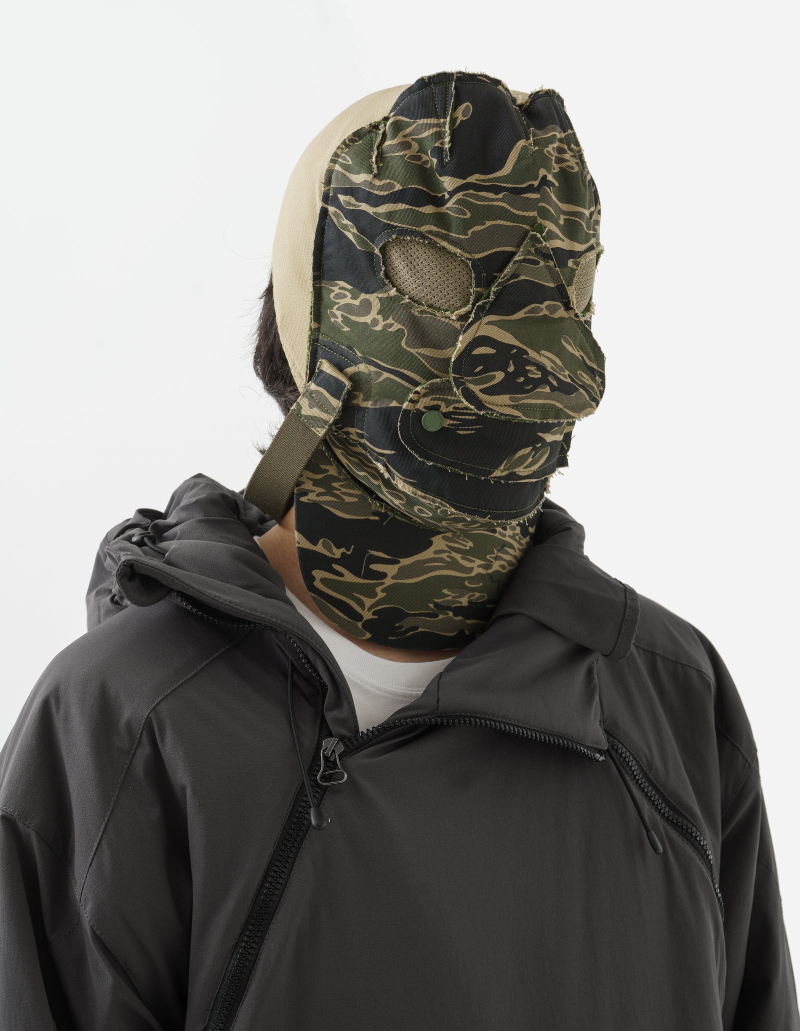 6095 Tigerstripe Camo E.C.W.S Cap / Mask Mint Gold
