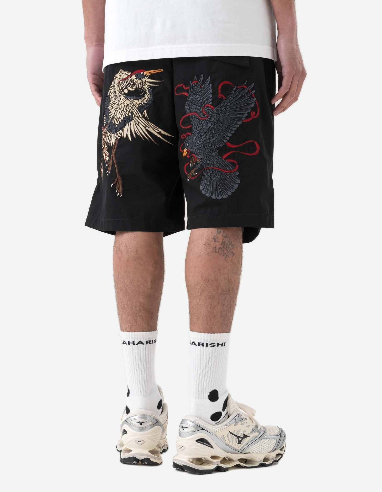 6103 Crow & Heron Loose Snoshorts Black