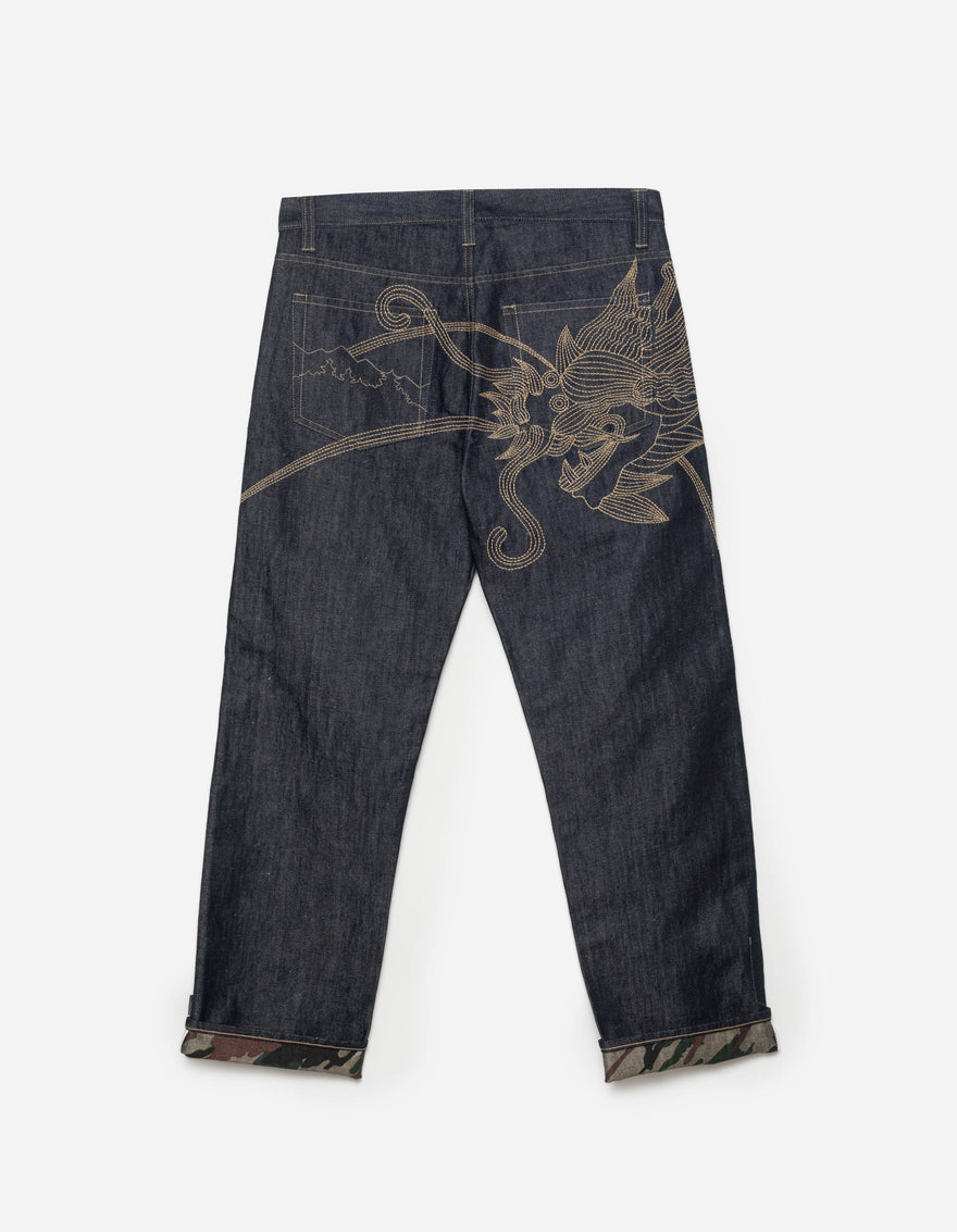6060 Dragon Hemp Denim Jeans Indigo