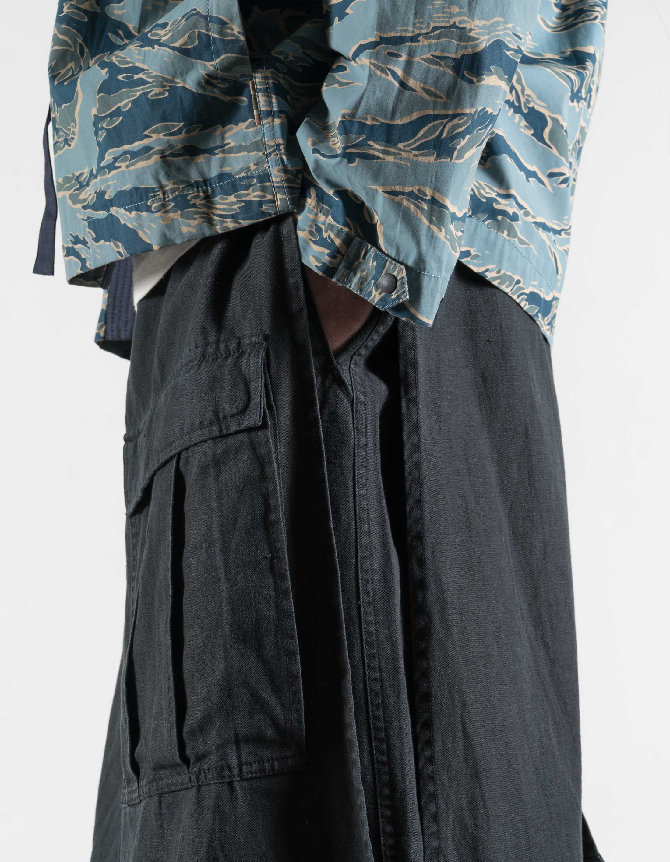 7398 WR Asym Cargo Hakama Pants Black – Maharishi
