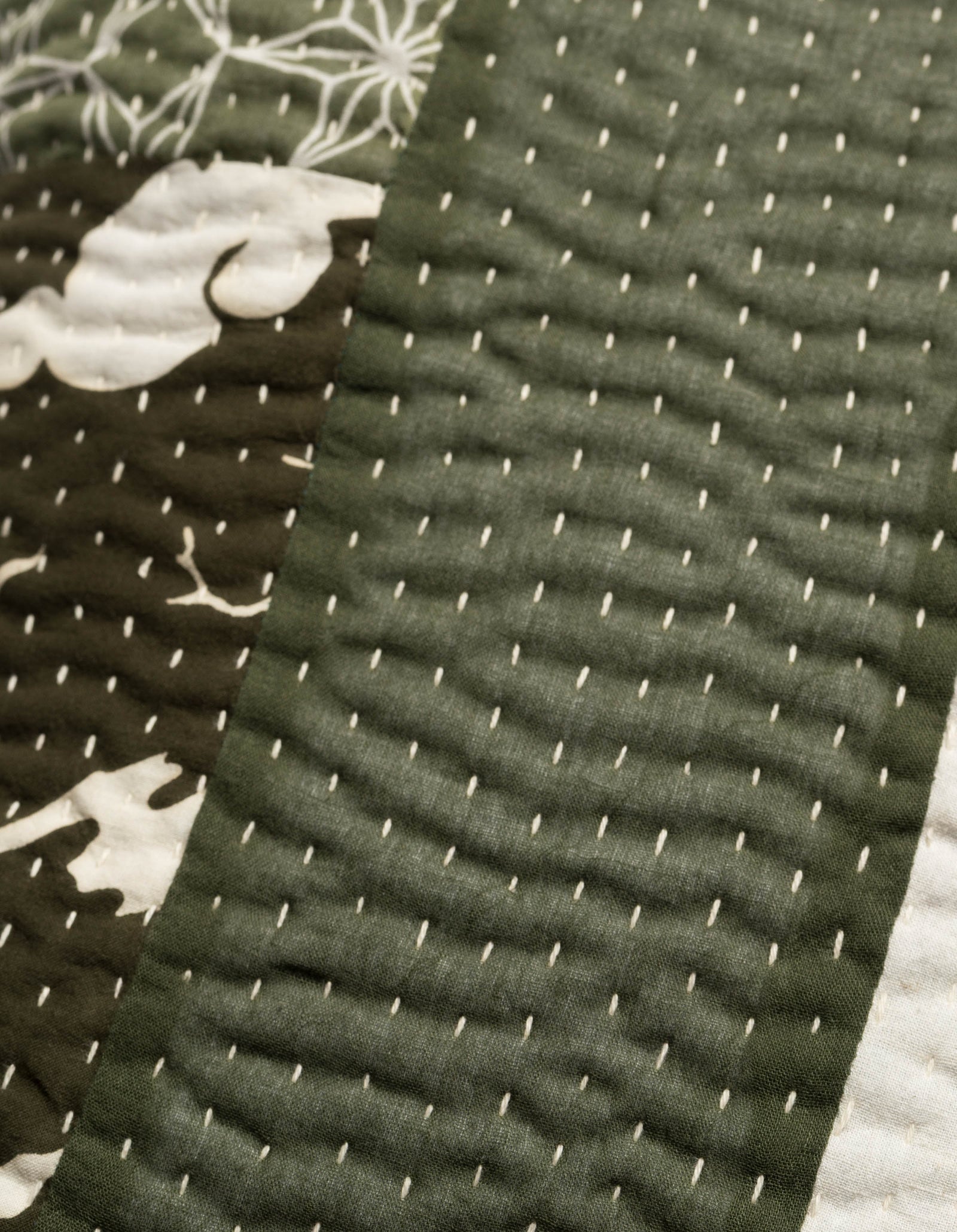 7278 Maha Dry Goods Cushion Ecru/Olive