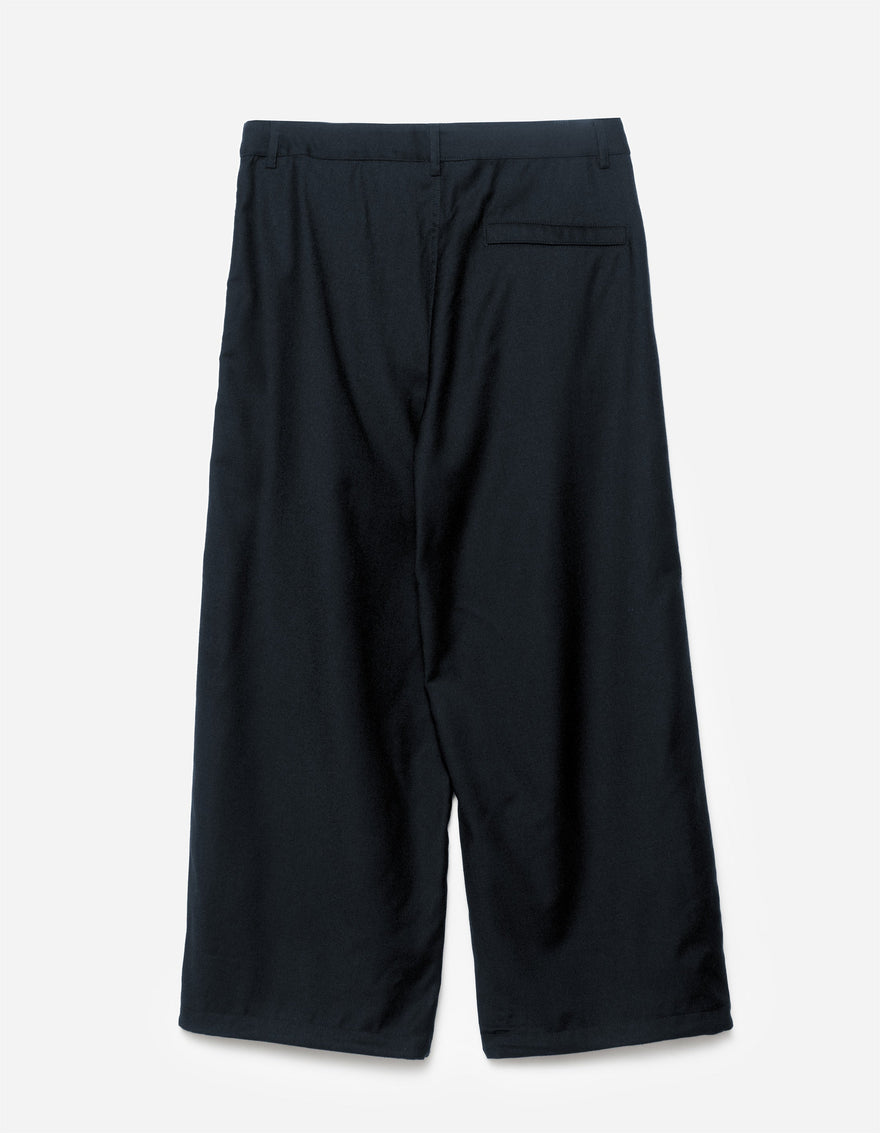 7312 Maha Asym Linen Pleated Pants Navy