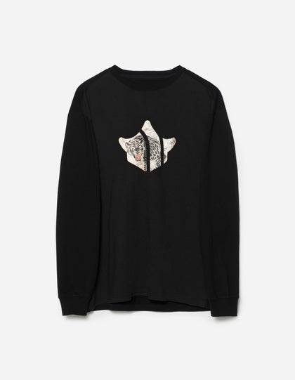 7358 Panther Temple L/S T-Shirt Black