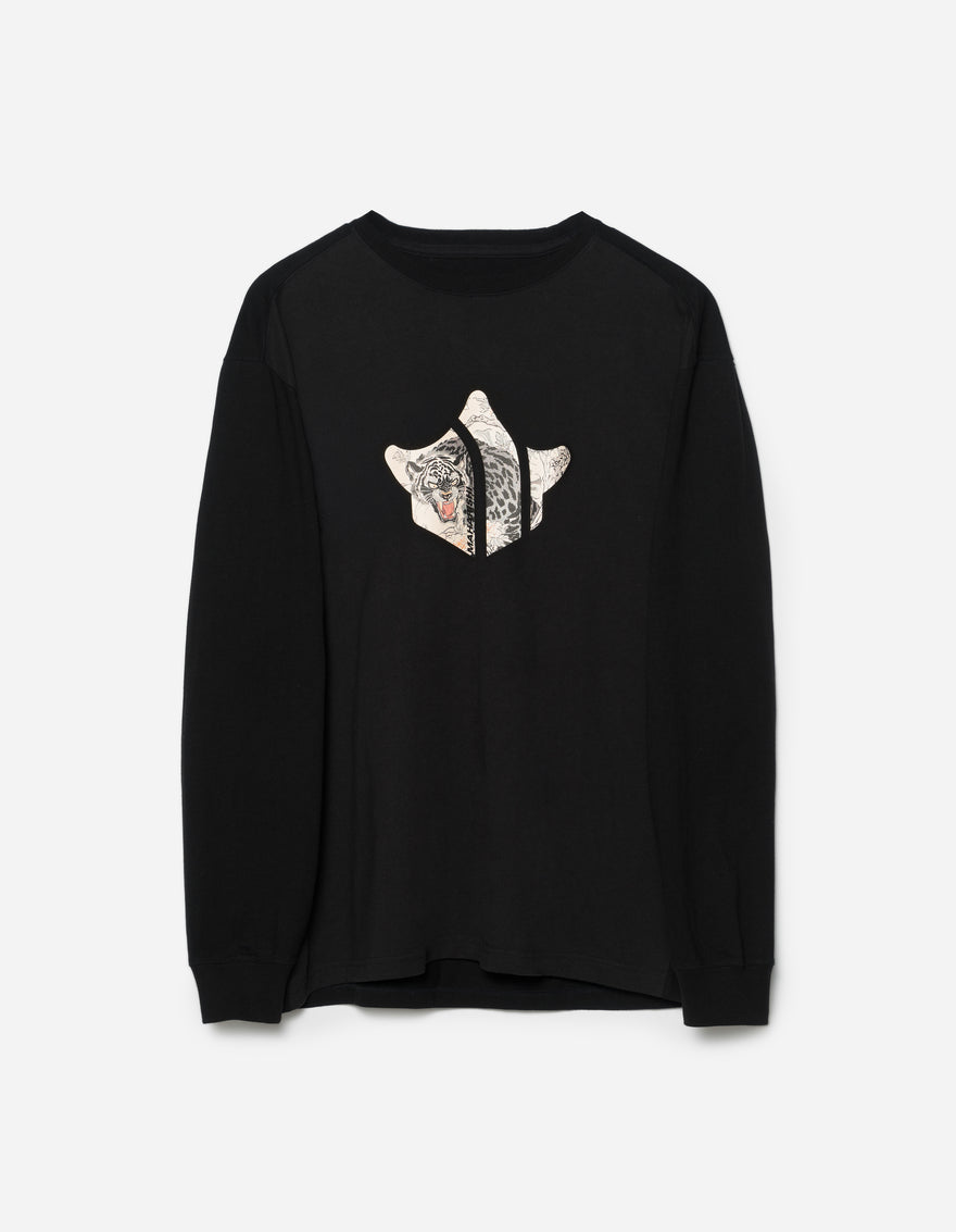 7358 Panther Temple L/S T-Shirt Black