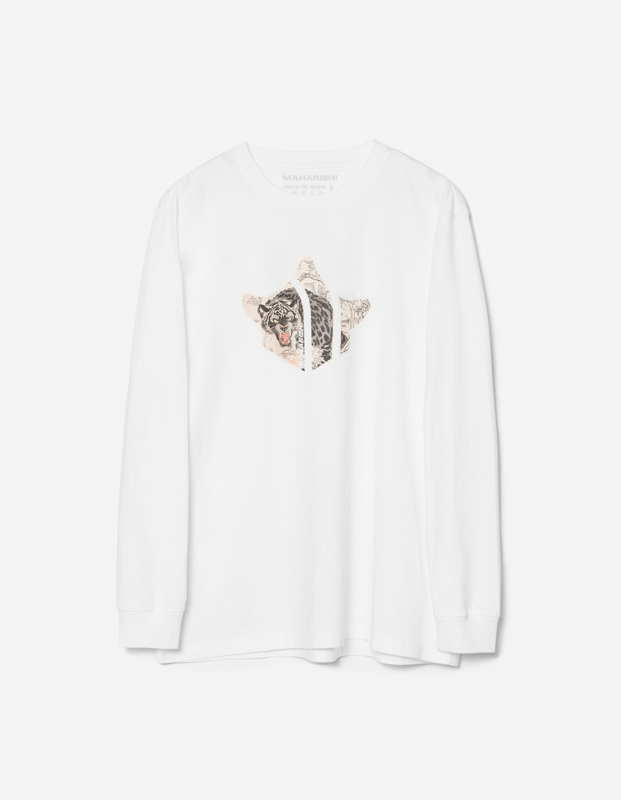 7358 Panther Temple L/S T-Shirt White