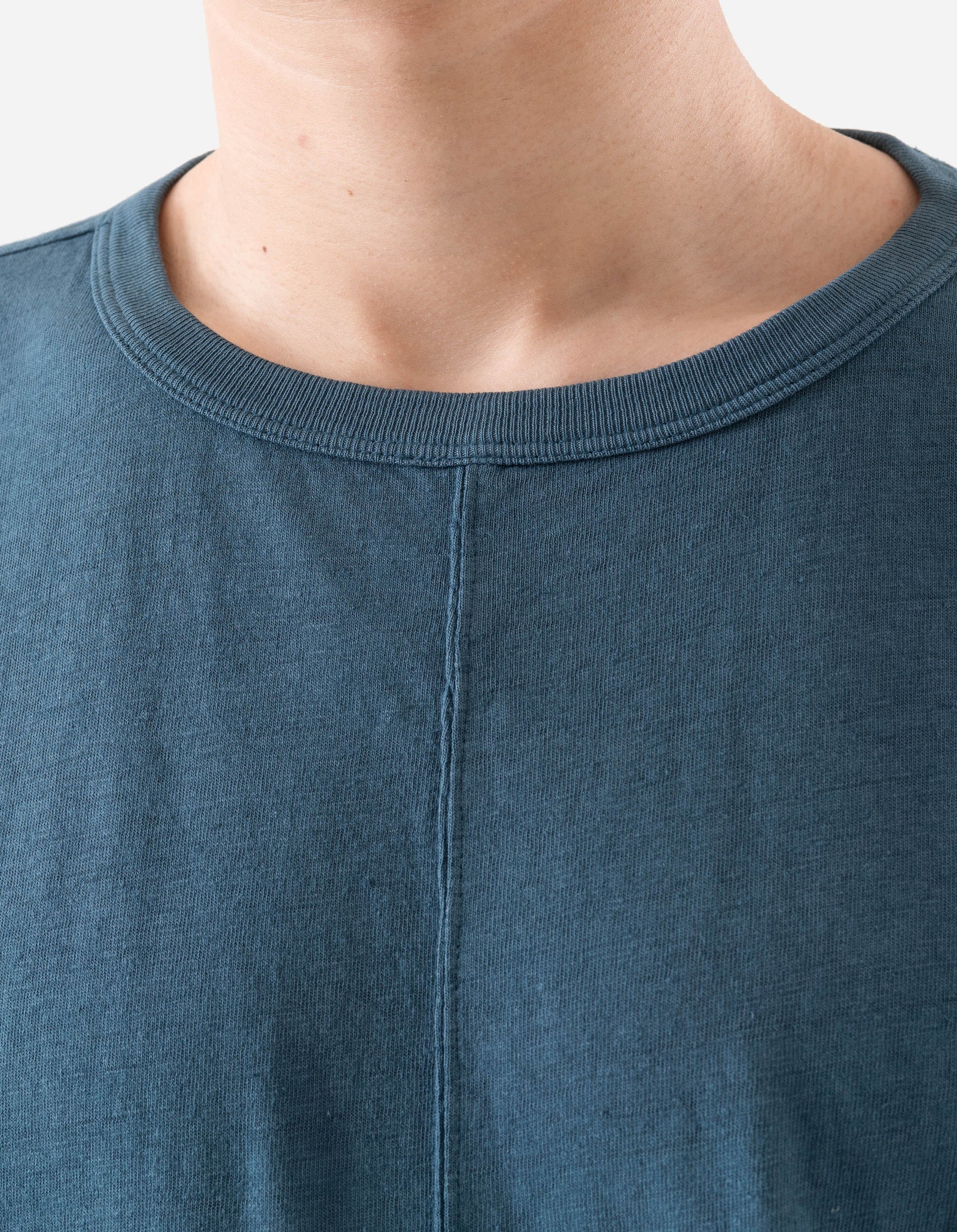 5234 Hemp Cross Loose S/S T-Shirt Airforce Blue