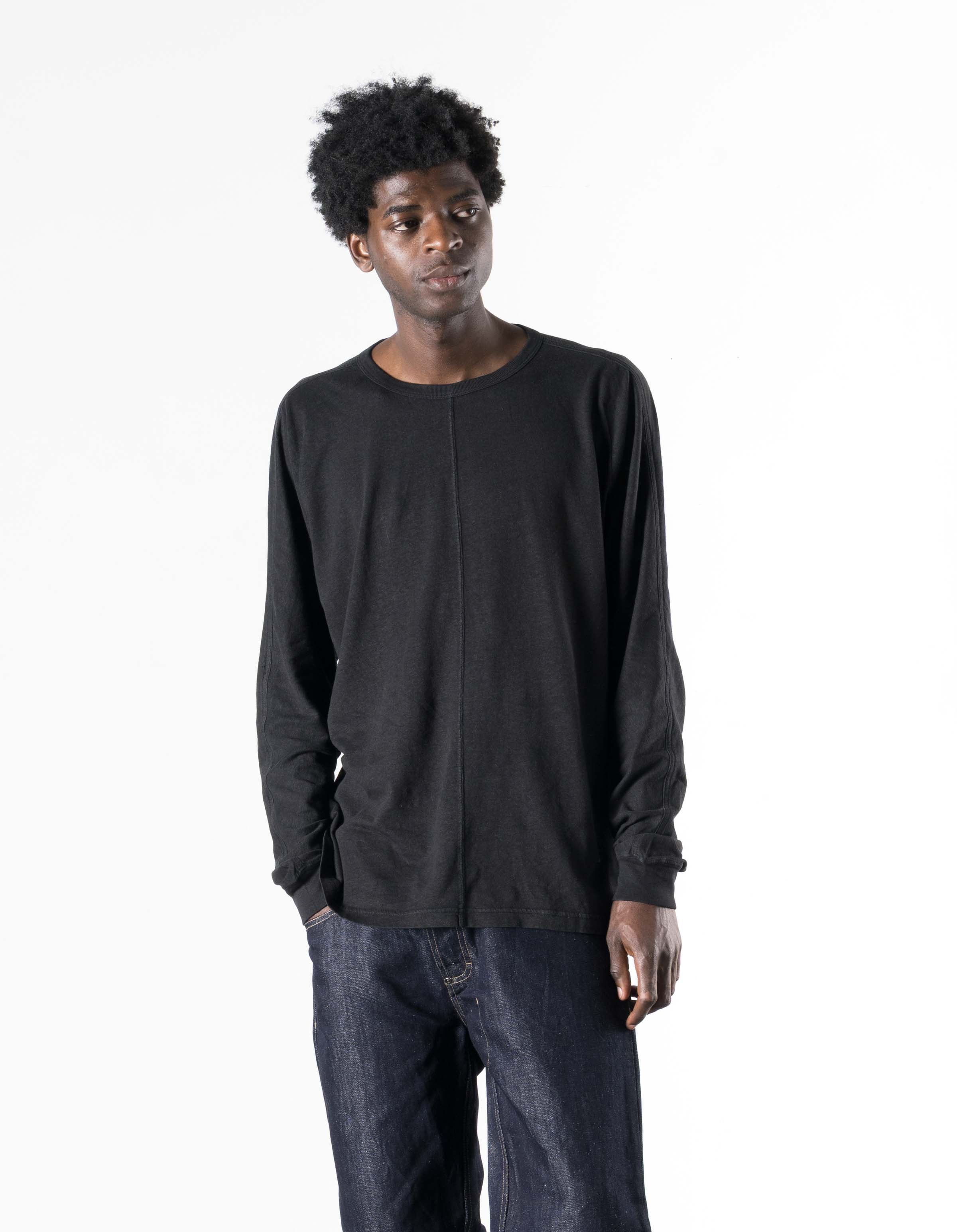 5245 Hemp Cross Oversized L/S T-Shirt Black – Maharishi