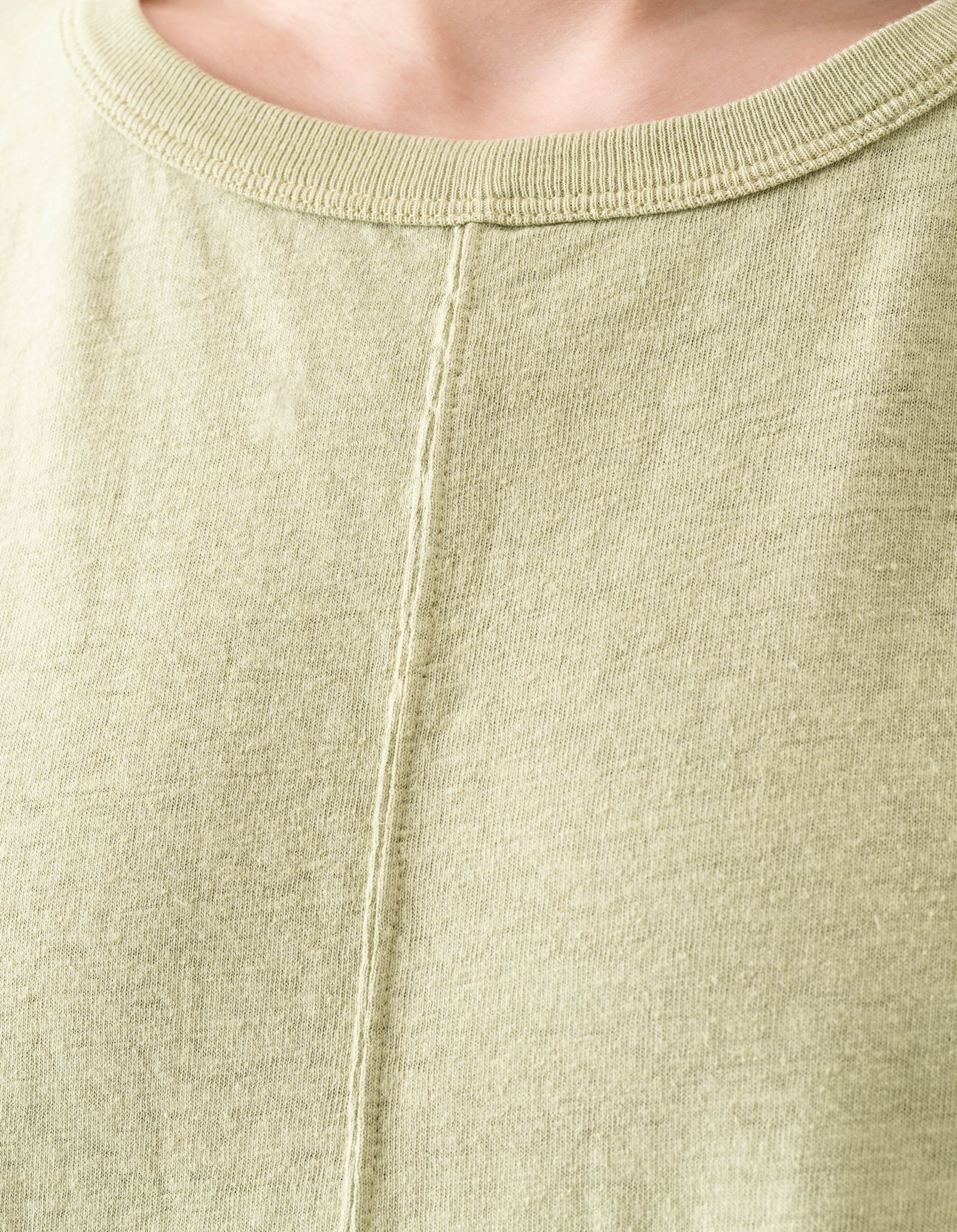 5234 Hemp Cross Loose S/S T-Shirt Moss Green