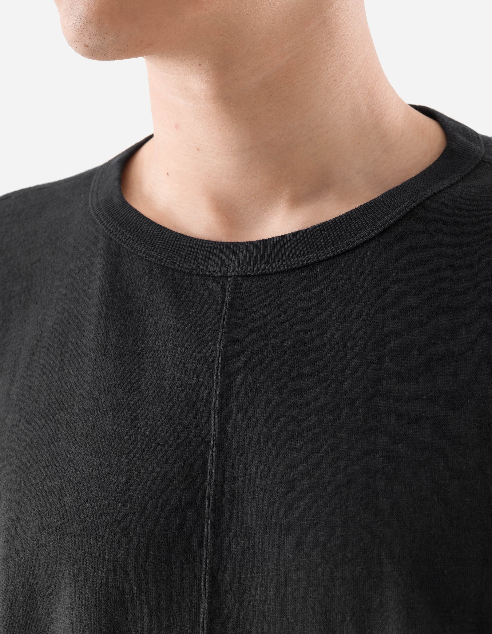 Close-up of a Maharishi black shirt