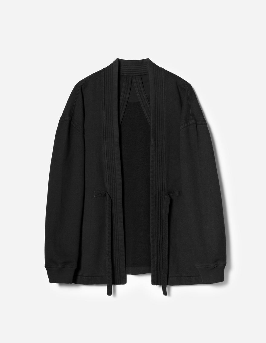 7206 Hemp Kimono Sweat Black