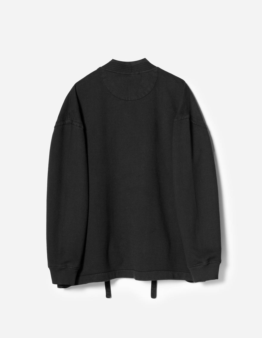 7206 Hemp Kimono Sweat Black