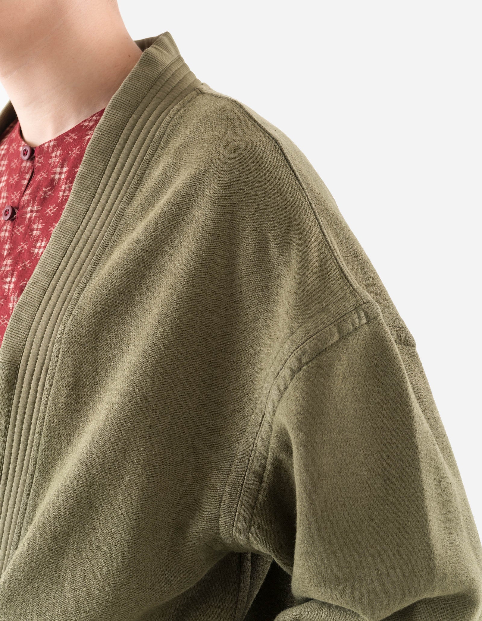 7206 Hemp Kimono Sweat Olive OG-107F