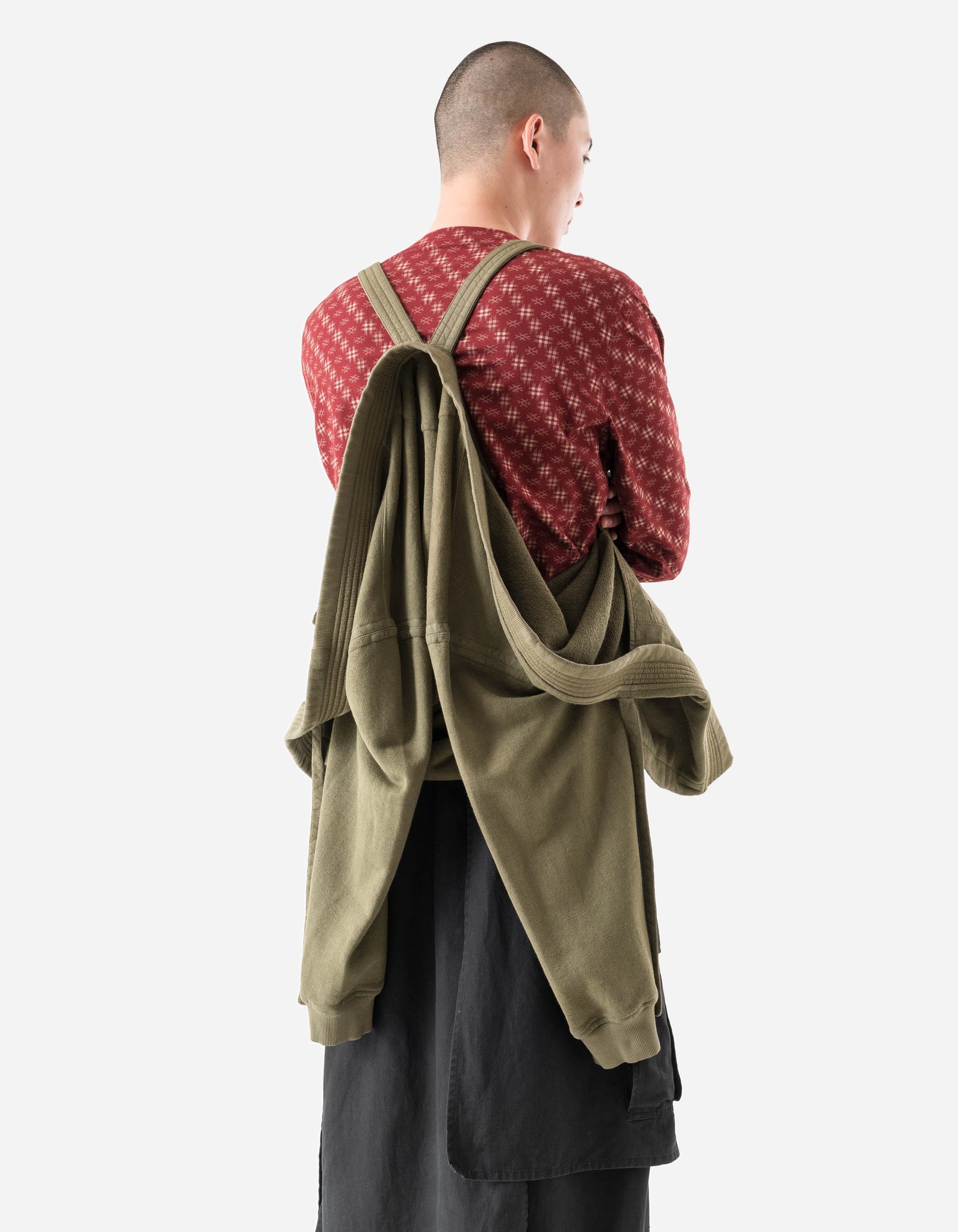 7206 Hemp Kimono Sweat Olive OG-107F