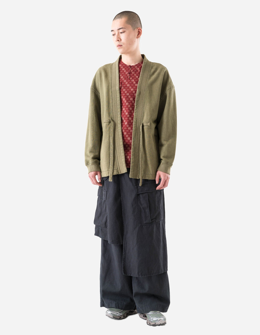 7206 Hemp Kimono Sweat Olive OG-107F