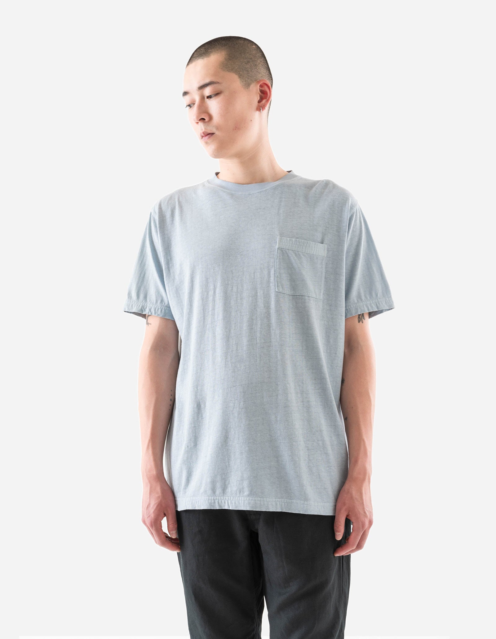 7209 Cotton Hemp S/S Tee Light Blue