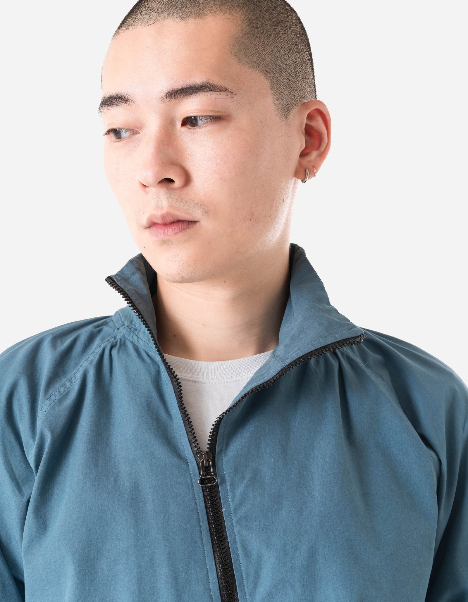 7412 Asym Woven Track Top Airforce Blue