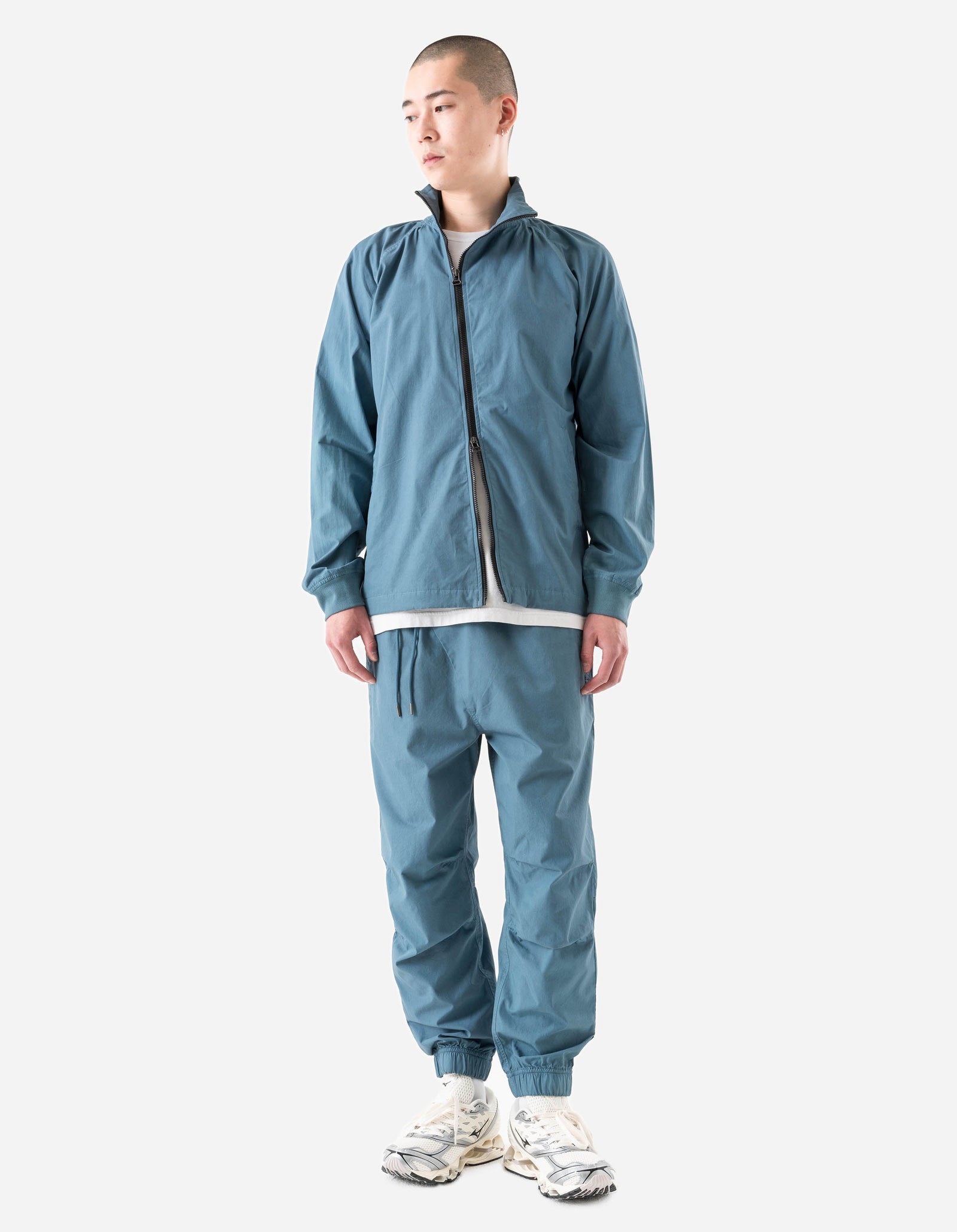 7412 Asym Woven Track Top Airforce Blue