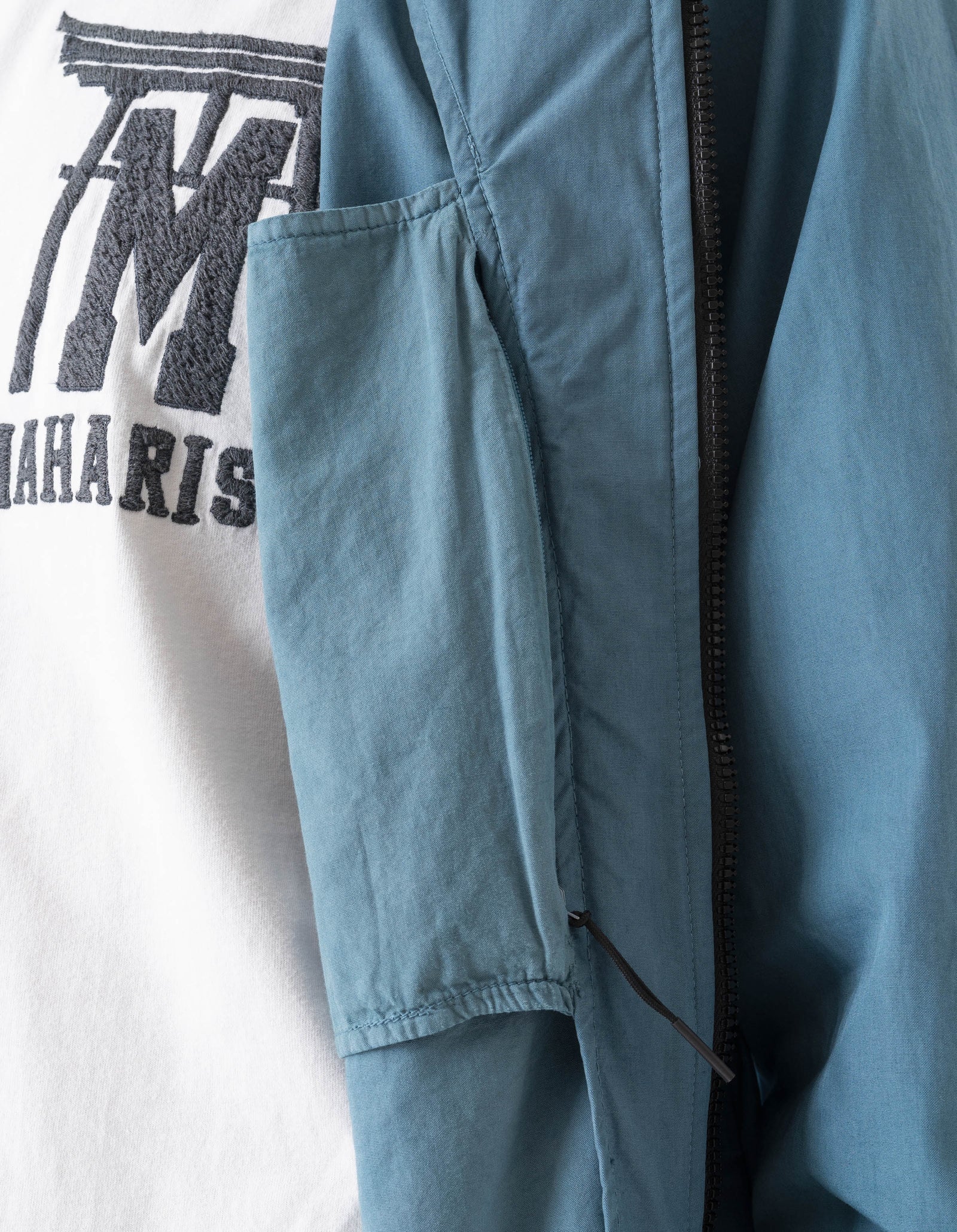 7412 Asym Woven Track Top Airforce Blue