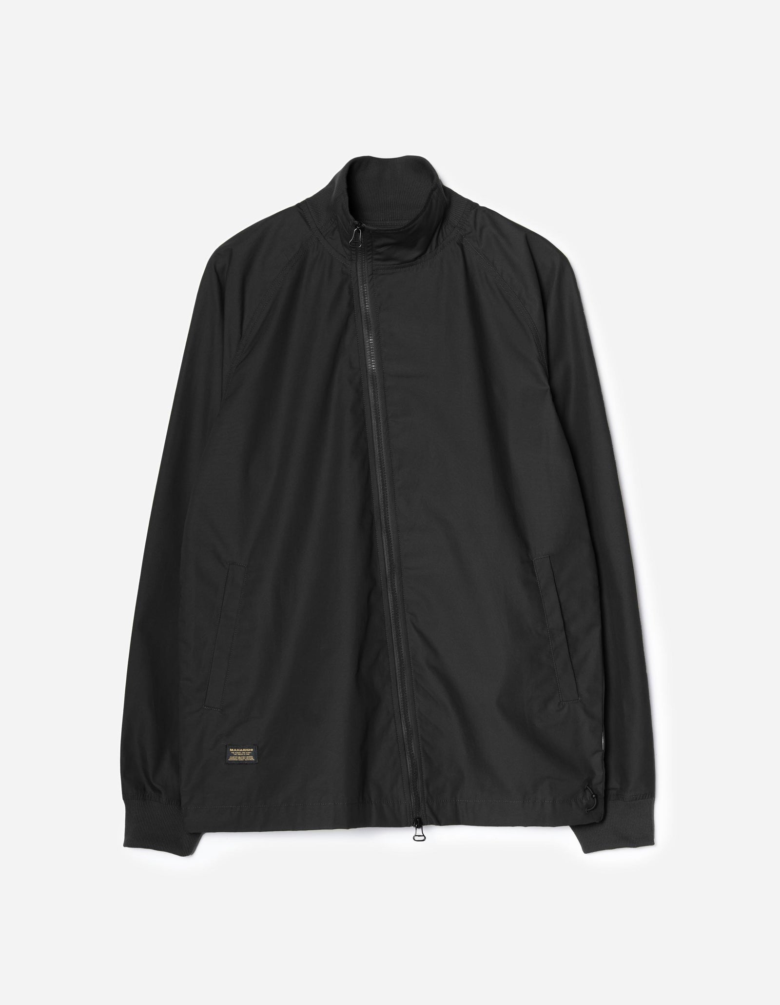 7211 Asym Woven Track Top Black