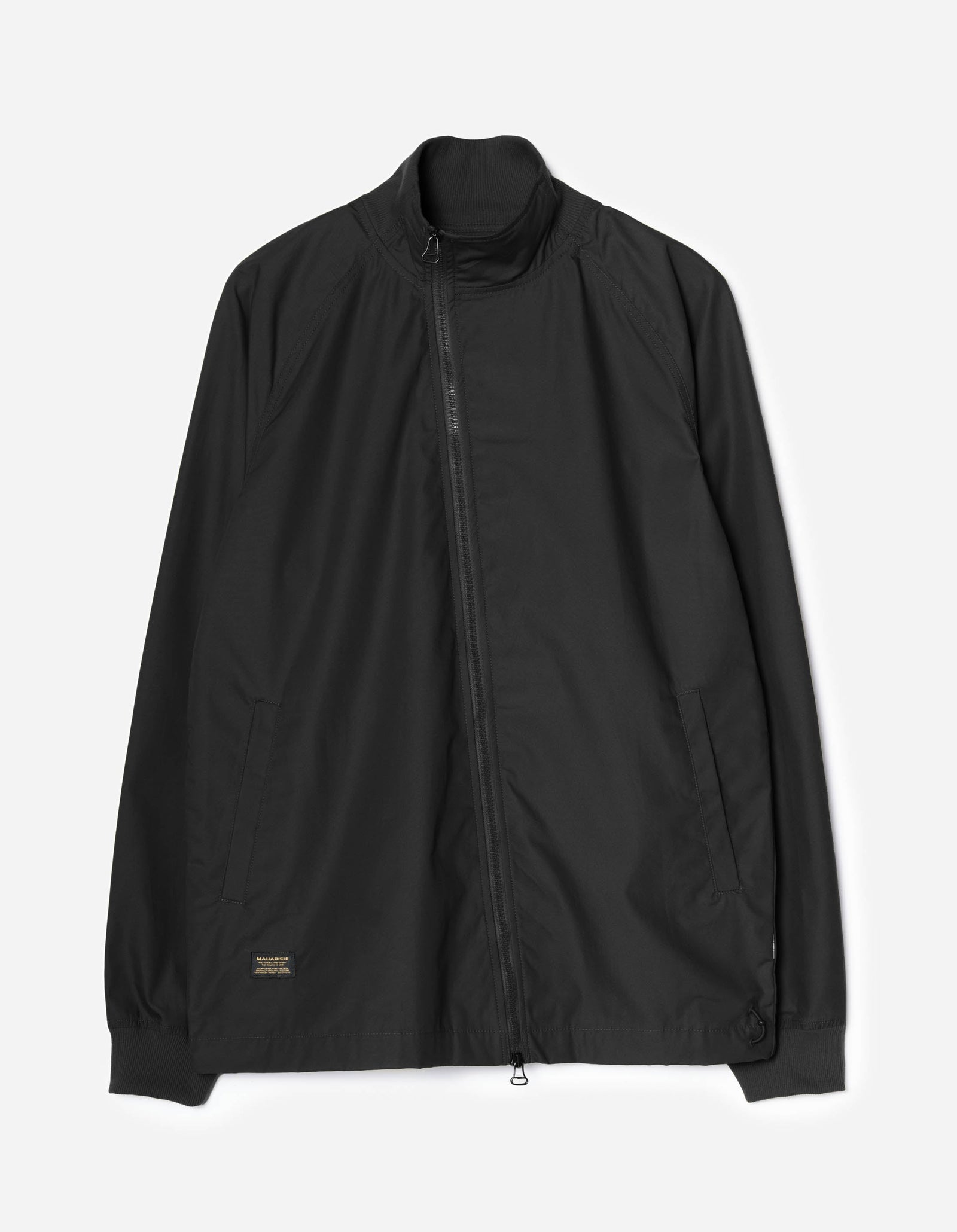 7211 Asym Woven Track Top Black