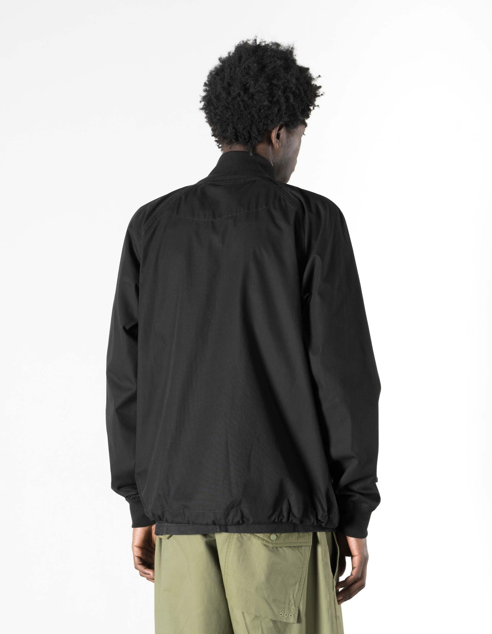 7211 Asym Woven Track Top Black