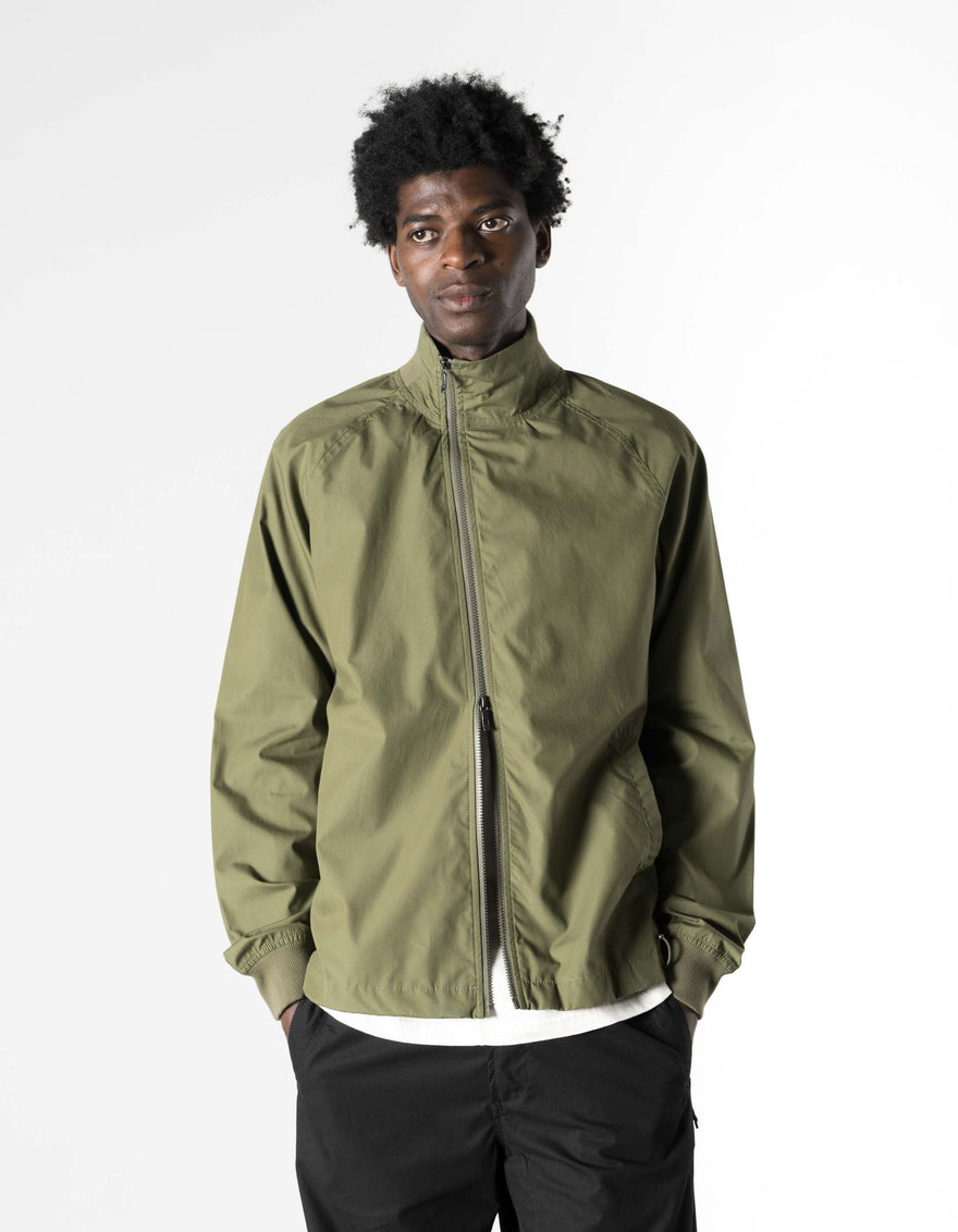 7211 Asym Woven Track Top Olive OG-107F