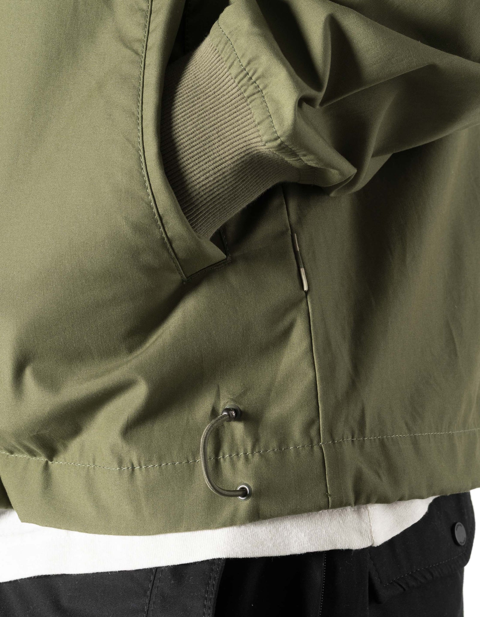 7211 Asym Woven Track Top Olive OG-107F