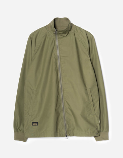 7211 Asym Woven Track Top Olive OG-107F