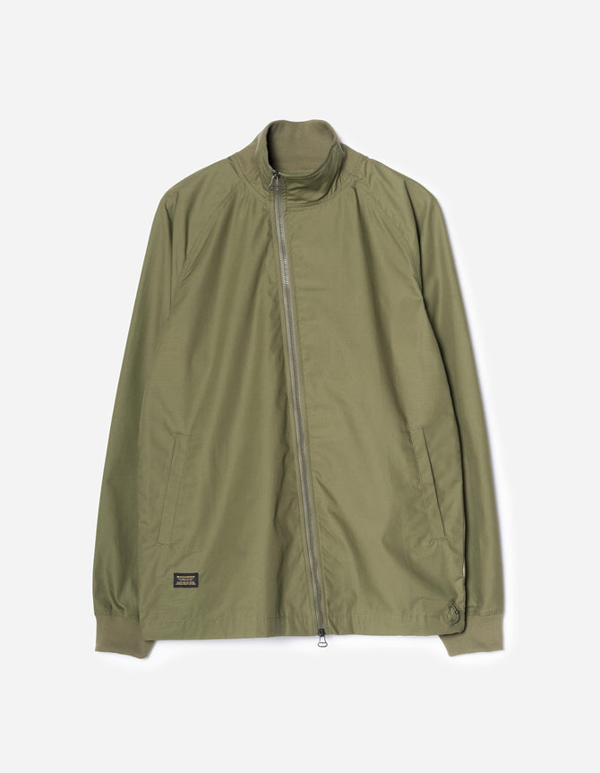 7211 Asym Woven Track Top Olive OG-107F