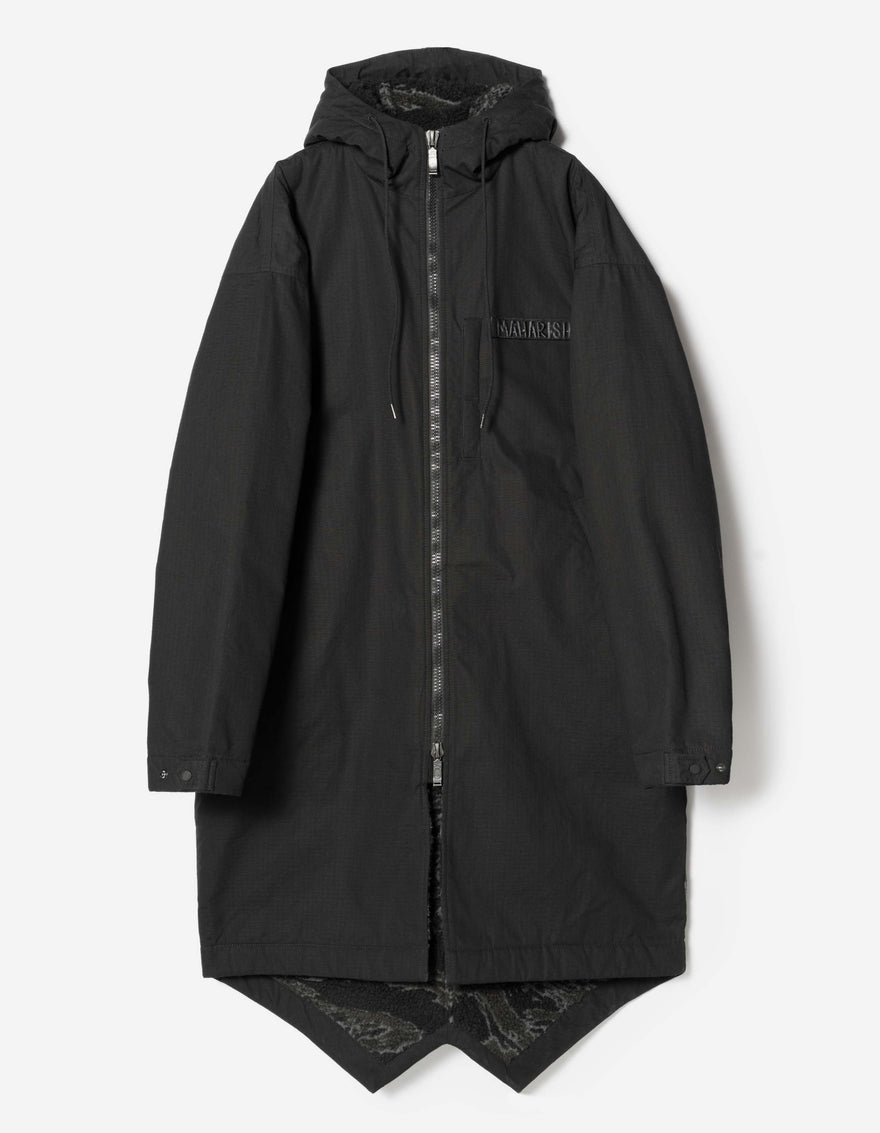 7214 Beach Fishtail Parka Black