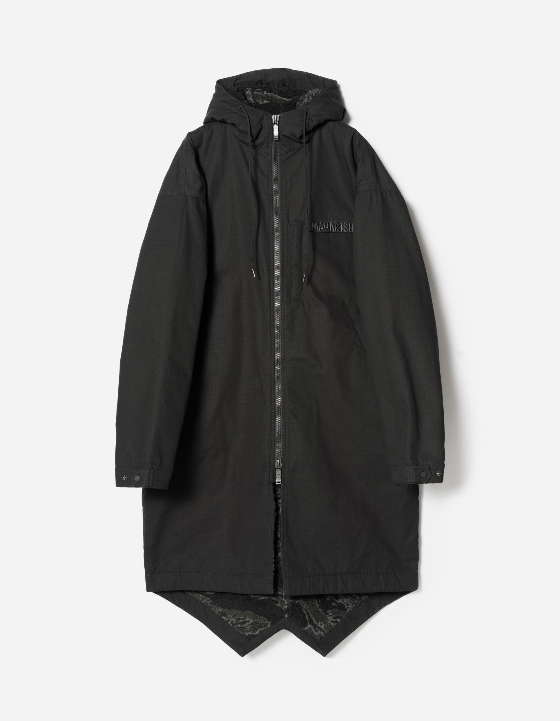 7214 Beach Fishtail Parka Black – Maharishi