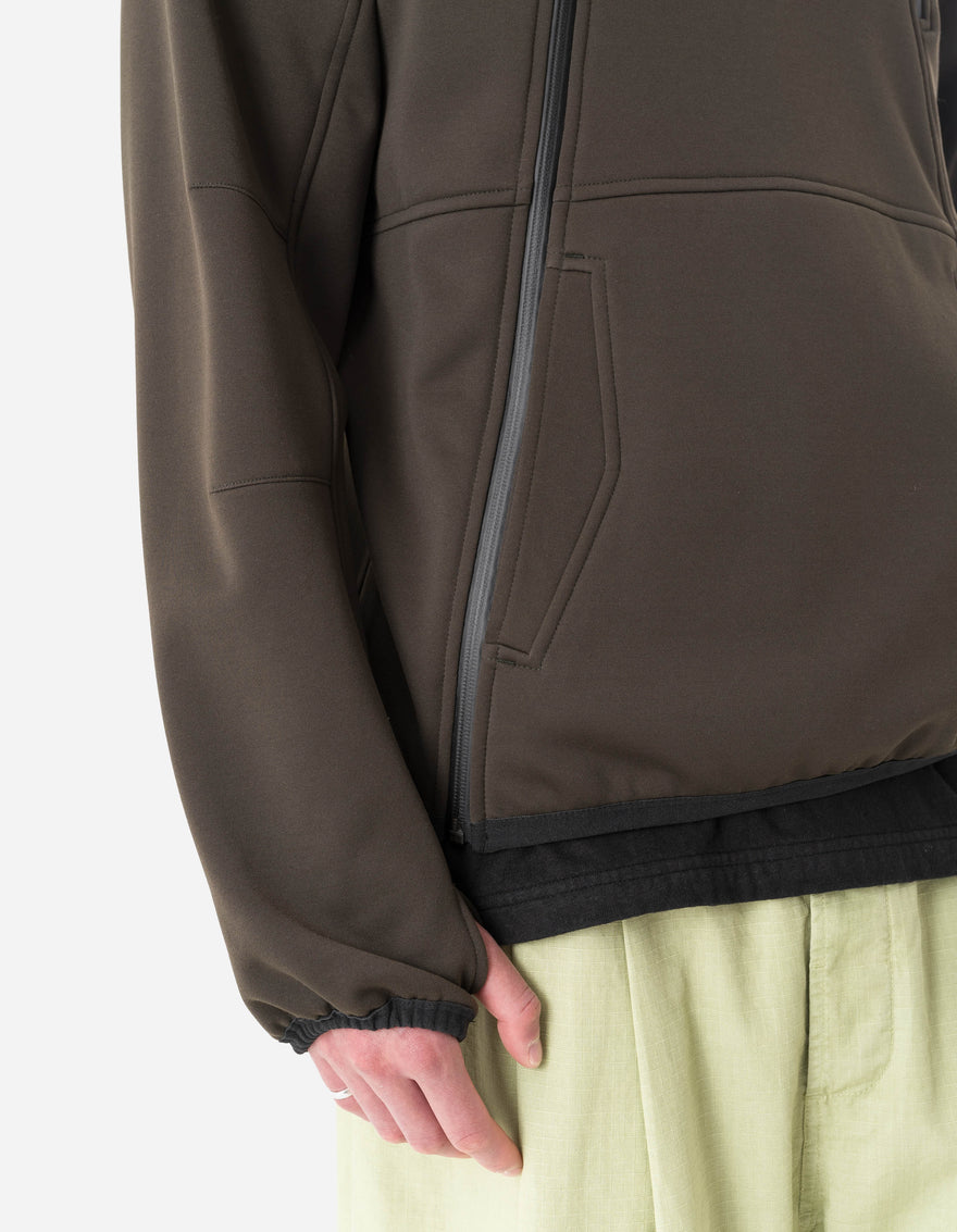 7228 Cordura Fleece Tech Hoody Brown