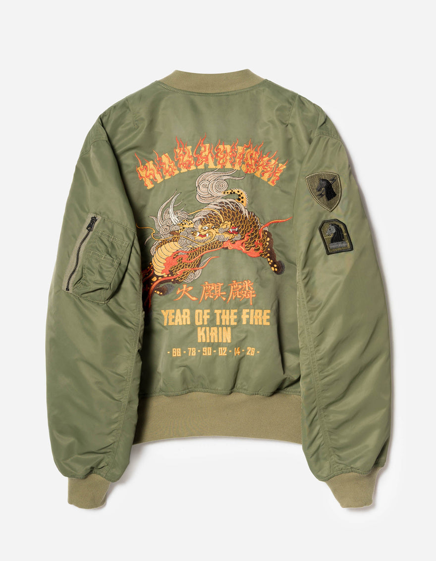 7231 Fire Kirin Tour Asym L2B Jacket Olive