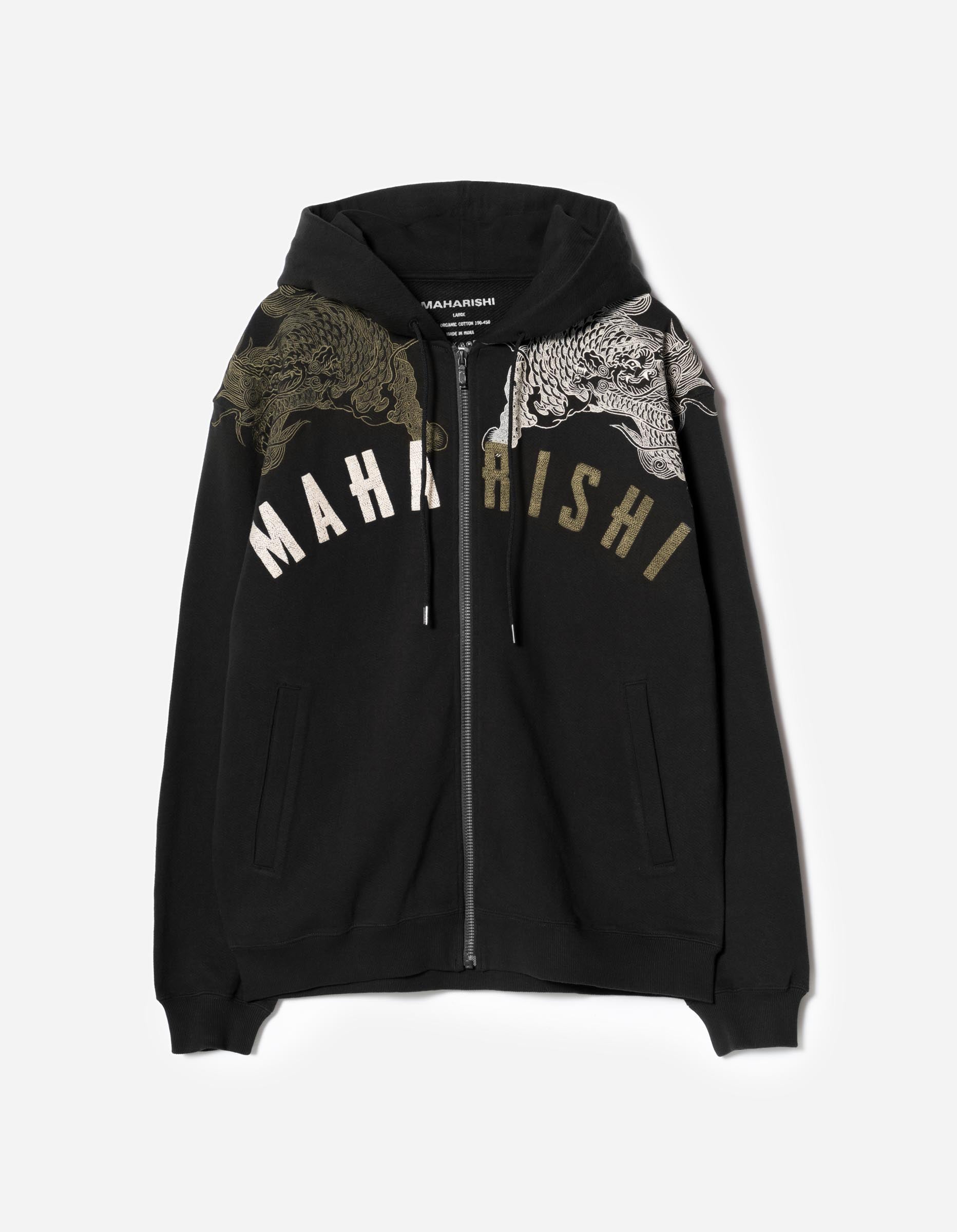 7234 Kirin Zip Through Hooded Sweat Black – Maharishi