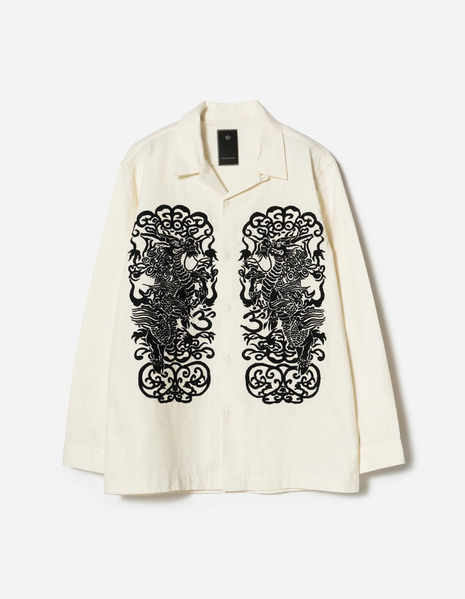 7236 Papel Picado Camp Collar Shirt Ecru